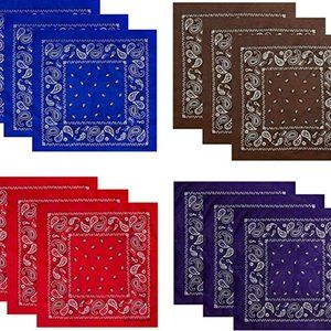 COPY - Hibaly 100% Cotton Classic Unisex Bandanas 12-pack